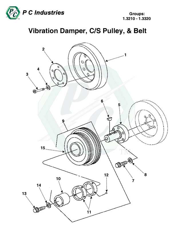 1.3210 - 1.3320 Vibration Damper C-S Pulley & Belt.jpg - Diagram